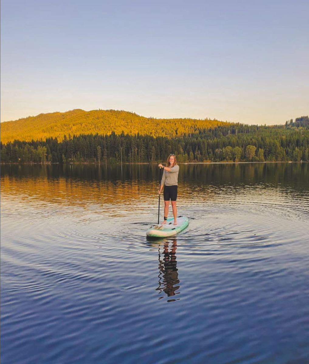 paddleboarding at sun peaks heffley lake bc