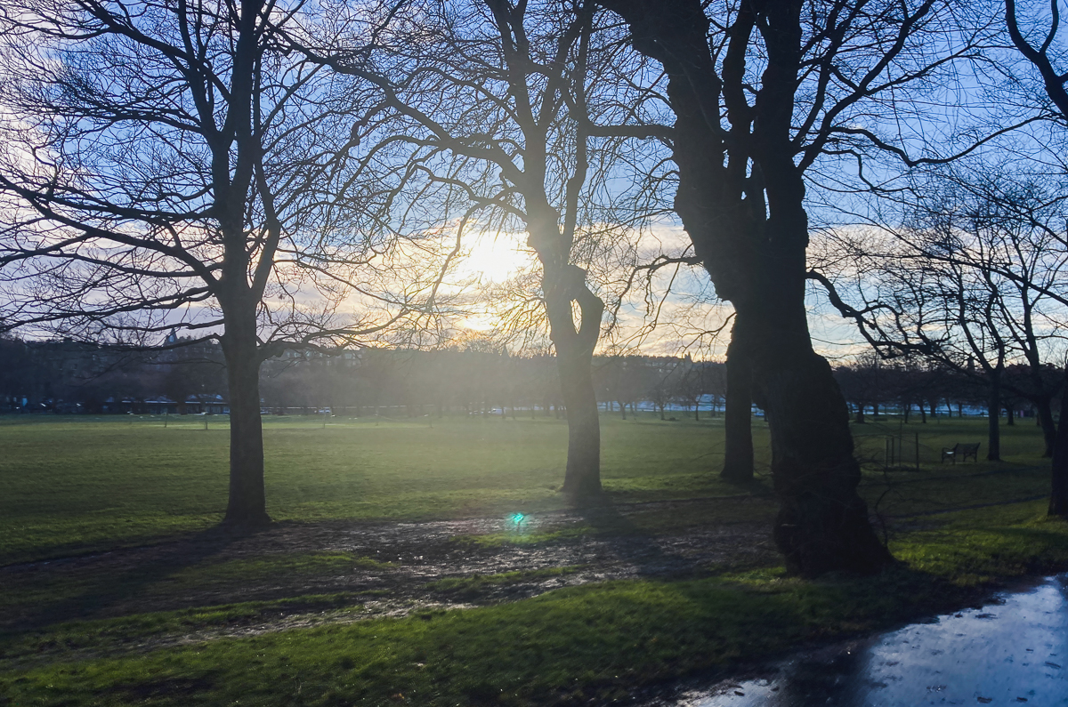 the meadows edinburgh in winter