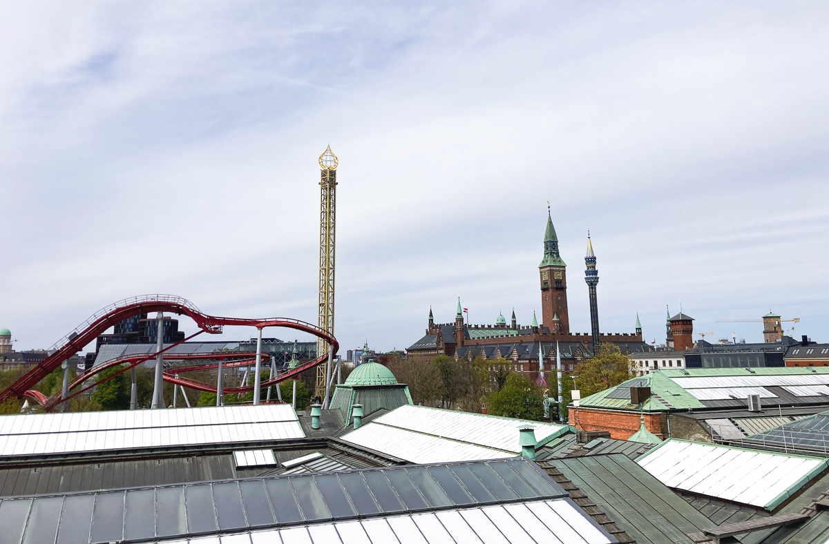 tivoli gardens from glyptotek rooftop
